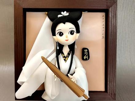 看到她是否想起小时候回忆!#超轻粘土手工 #白素贞#手工娃娃 #白蛇传