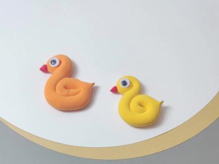 #亲子手工 #手工 #手工制作 #亲子互动 #幼儿园手工 粘土小鸭子,嘎嘎嘎