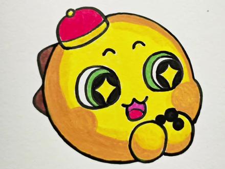 表情包简笔画:奶龙表情包:恭喜发财 #节奏盒子#看动画学画画 #手绘 #儿童简笔画 #零基础学画画