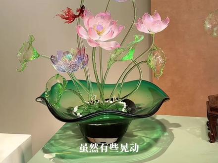 琉璃摆件安装教程#古风 #摆件#荷花#礼物#灯工