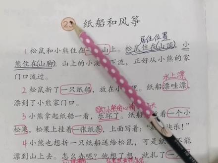 二年级语文上册第22课《纸船和风筝》课堂笔记#二年级语文上册 #课堂笔记 #必考考点 #课文朗读 #纸船和风