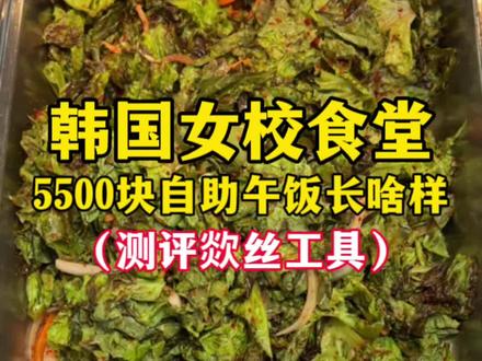 韩国女校食堂5500元自助午饭长啥样?(测评欻丝工具)#草料哥 #美食 #韩国 #韩国留学 #测评