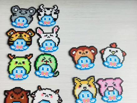 鼠牛功夫高,虎兔胆气豪#十二生肖 #拼豆 #抽象 #张杰版十二生肖 @佰色拼豆超级工厂