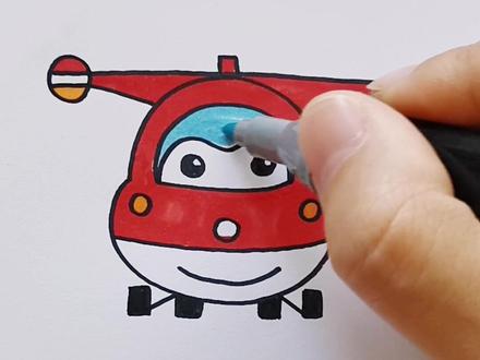 乐迪这样画秒会!@抖音小助手 #超级飞侠#简笔画#儿童简笔画