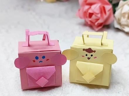 可可爱爱的迷你三丽鸥小书包,简单又好看~~#创作灵感 #有趣的折纸手工 #亲子手工 #创意 #可爱小书包
