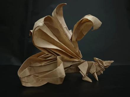 九尾狐折纸—超简单(主页有九尾狐折纸图解,需要的自己拿)#折纸 #我的手工作品 #九尾狐 #折纸教程