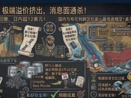 布伦特原油:一天之内,落差12美元~~ #大宗商品 #原油 #油价 #白银 #黄金