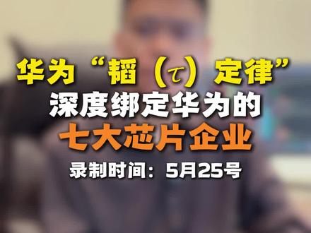 华为“韬定律” 深度绑定 华为的七大芯片企业 #金融#股票#投资#财经#交易