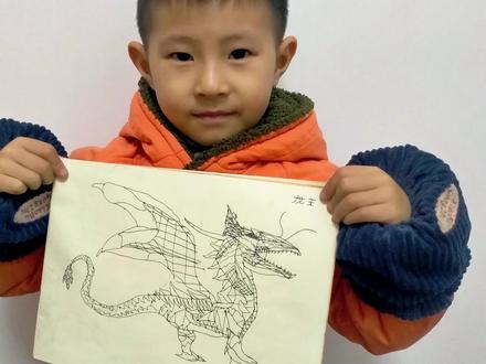 今日绘画-闪电飞龙(二宸原创)#恐龙 #宝宝画画 @DOU+小助手 #爱画画的小朋友