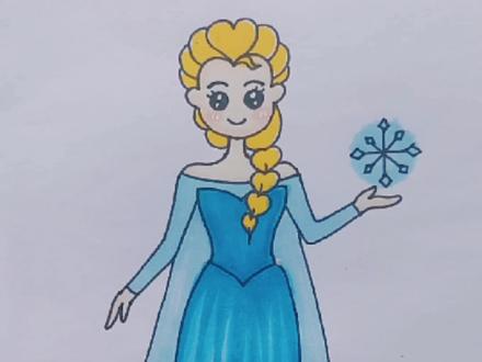 用8个❤️爱心画冰雪公主爱莎。#简笔画 #一起学画画 #爱莎 #我要上热门 @DOU+小助手