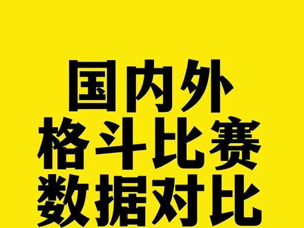 国内外搏击格斗赛事数据对比(上)#ufc #格斗 #搏击#拳击#PFL