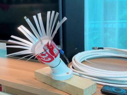 废旧易拉罐自制电视信号接收天线#生活实用手工