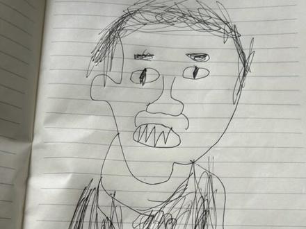 当画家的第一天 这一期画的人物是#小五哥哥