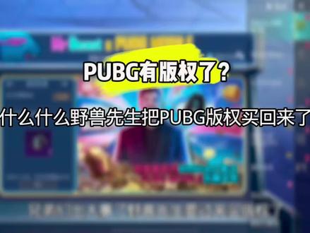野兽先生把PUBG版权买回来了?