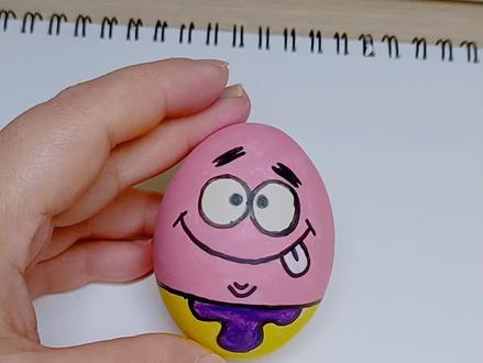 #创意 #简笔画 #可爱 #手工 #这份暖意想送你 #原创 用鸡蛋画一个派大星,你喜欢吗?