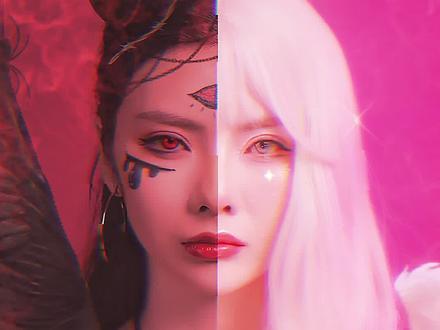 一半是天使,一半是恶魔。一面可爱,一面黑暗。#变装#妆容#画中人仿妆 @DOU+小助手