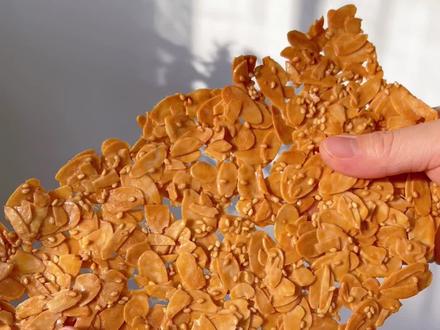 杏仁瓦片|过年小零食系列 #过年小零食 #过年零食 #杏仁瓦片 #酥脆好吃 #在家研究美食