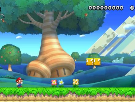 新超级马里奥兄弟U橡栗平原-1:吃上坚果换上翅膀就能飞了