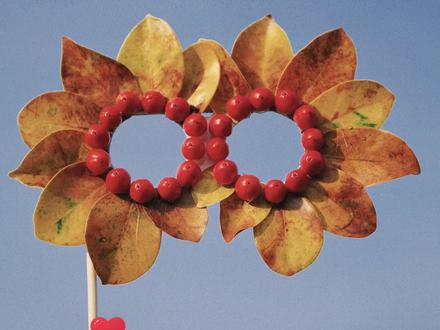 树叶面具,带娃玩起来~ #手工diy #创意手工 #树叶面具