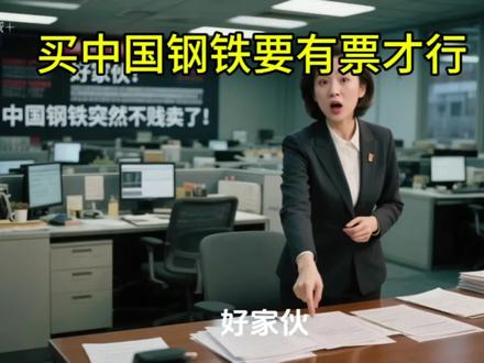 以后买中国钢铁要凭票,你说这事儿真是变化大#钢铁 #上热门 #伙伴计划