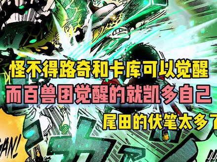 海贼王怪不得路奇和卡库可以觉醒,而百兽团觉醒的只有凯多自己#海贼王