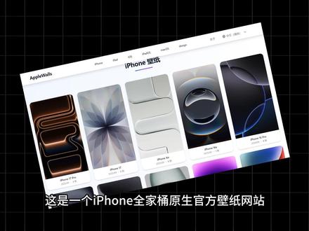 iphone原生官方壁纸全家桶 它包含了苹果官方历代到最新版本的原生壁纸,从开始的iPhone3G到现在的iPhone17pro,手机、平板、电脑全部支持高清无水印下载#iPhone #iPhone原生壁纸 #网站分享 #网站推荐