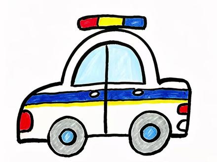 警车简笔画 #警车简笔画 #儿童简笔画教程 #幼儿美术启蒙 #创意儿童画 @DOU+上热门