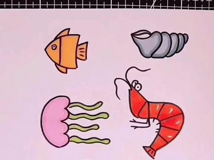 数字画海洋世界🐟五一在家学起来吧~#简笔画 #儿童画 #画画 #手工 #兴趣才艺 #动手动脑 #亲子