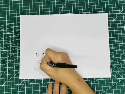 儿童创意画,井底之蛙,增强趣味与创新,用仰望的视角来表现画面