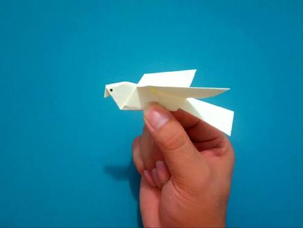 非常好玩的小鸟飞机折纸,成品真漂亮!小朋友超喜欢