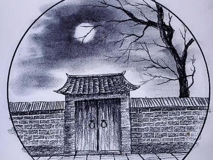 很想住进这种古风小院,画幅画、喝喝茶,何尝不是一种享受。#零基础学画画 #绘画教学 #画古风