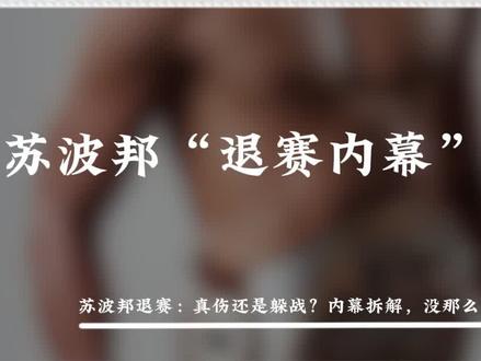 #苏波邦 #刘梦阳vs苏波邦 #刘梦阳 #one冠军赛 苏波邦退赛内幕拆解!