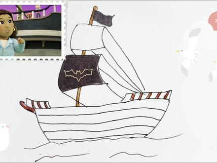 海盗船简笔画,这样画简单好看帅气,儿童绘画/卡通画/绘画启蒙。