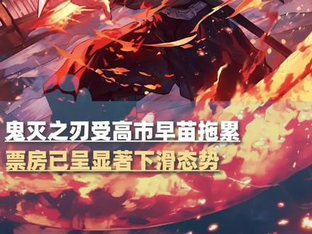 鬼灭之刃受高市早苗奇谈怪论拖累,票房已呈显著下滑态势,票房预测已经跌至2000万元左右@杨嘉祥 #大象主播说