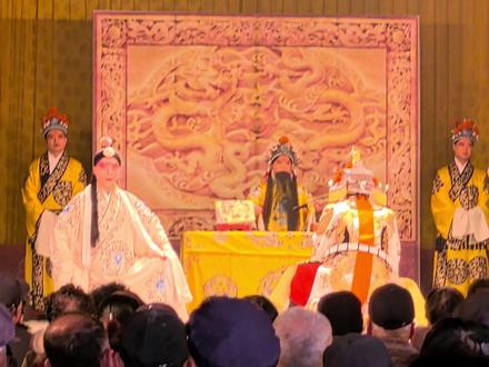 2月24日天津河北梆子剧院在河北省大城县王纪庄演出《打金枝》
