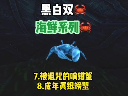 魔兽世界:海鲜系列螃蟹🦀️篇新鲜出炉-7.被诅咒的响钳蟹&8.成年真银螃蟹-不可小觑的特效与质感-持续更新中 #游戏 #魔兽 #游戏杂谈 #宠物 #猎人