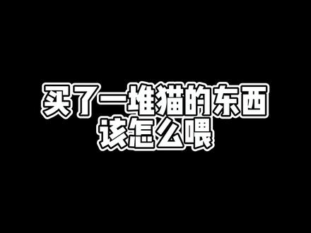#喵君是个大聪明 买了一堆猫的东西该怎么喂,懂了的话把懂了给我扣在公屏上!!!