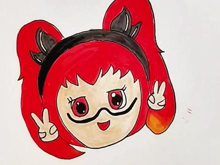 我画的才是真正的安琪拉限时表情,姐姐画的好像老太太,哈哈,一点不好看😃#脑洞大开 #安琪拉 #限时表情包 #一起学画画 #儿童创意手工