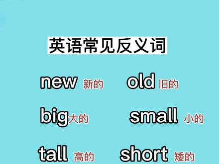 #变声 #英语 英语常见反义词#每天学习一点点 #干货分享