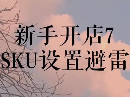 新手开店7—SKU设置避雷!#新手开店