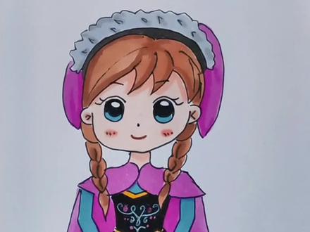 跟我一起来画一个安娜公主吧#创作灵感 @DOU+小助手 #简笔画 #安娜公主 #抖音小助手