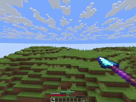 我的世界:肝帝老哥在现实中打造钻石长矛! #我的世界 #mc #mc不灭