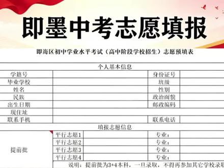即墨中考志愿怎么填?看完这个视频就全懂#即墨 #即墨中考 #中考志愿填报