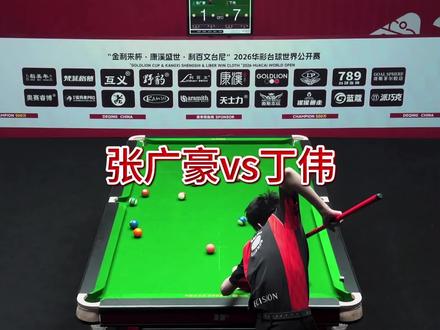 康溪首战张广豪对战丁伟遗憾落败 #台球 #康溪总决赛 #张广豪 #丁伟