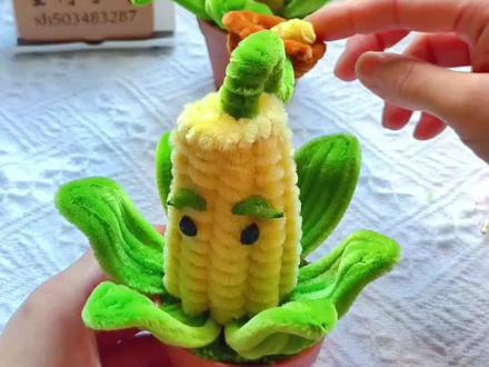 扭扭棒DIY植物大战~玉米投手,教程分享。家里有小男娃的,来学。#创作者中心 #创作灵感 #手工 #教程 #扭扭棒