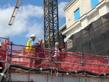 特朗普和鲍威尔参观美联储大厦 #美联储