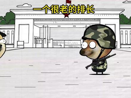 一个很老很老的排长 #搞笑 #动画 #军旅