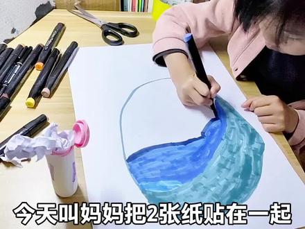 5岁宝宝的童画世界:爱护地球-垃圾分类从我做起#画画过程分享#爱护地球儿童画 #垃圾分类从我做起手抄报 #爱画画的小姑娘 #儿童创意绘画