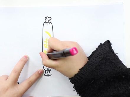 火腿肠的简笔画怎么画