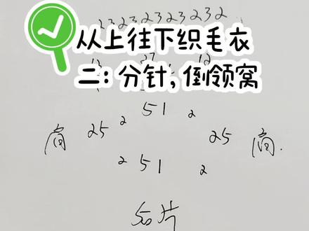 从上往下织毛衣 第一圈第一针是直接加一针,两个平针,外加一针,织肩膀的25针;然后加一针,织后背的51针,加一针,两个平针,再加一针,织肩膀的25,加针,两个平针,再加针;重点来了,加针完了要再织两针平针,就是前片留到51针里织两真;然后织反面,第一针直接挑下来不织…
#织毛衣#编织教程 #毛衣编织教程 #玩毛线#编织基础